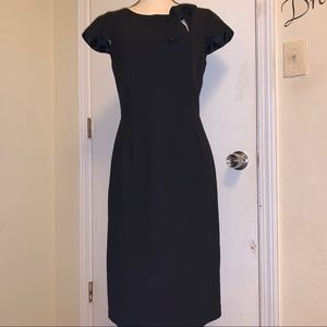 Oscar de la Renta Bow Tie Midi Sheath Dress